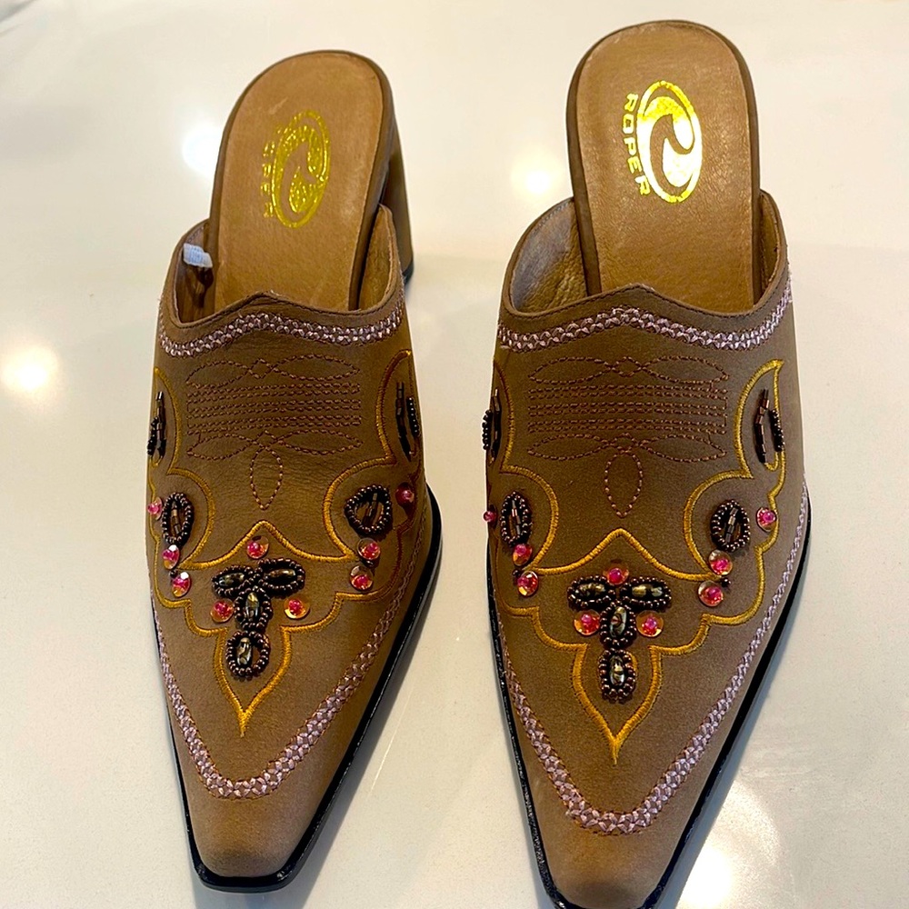 Roper NWOT Leather Mule Size 9